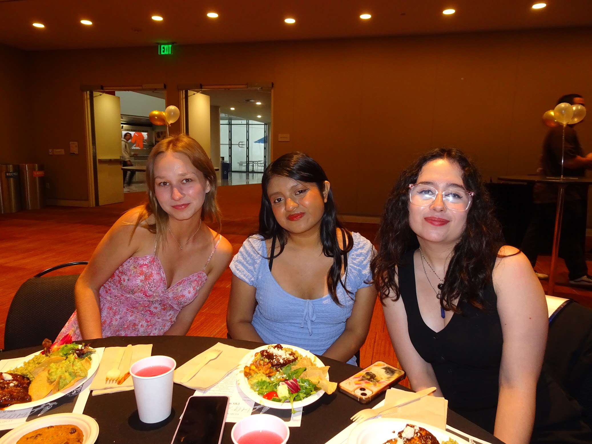 Three members at banquet